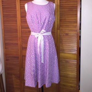 Due per Due eyelet SILK lined dress 12
